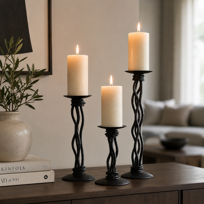 Black River Iron Renaissance Single Candle Holder