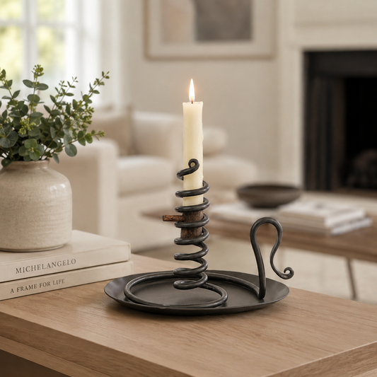 Courting Candle Holder with Drip Pan