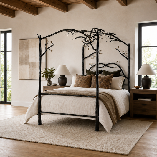 Elm Springs Wrought Iron Canopy Bed