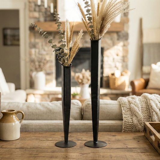 Bauxite Hand-Forged Iron Vase