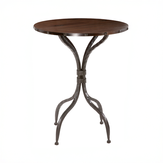 Urban Forge Blackwell Iron Bar Table with Iron Diamond Studded Top