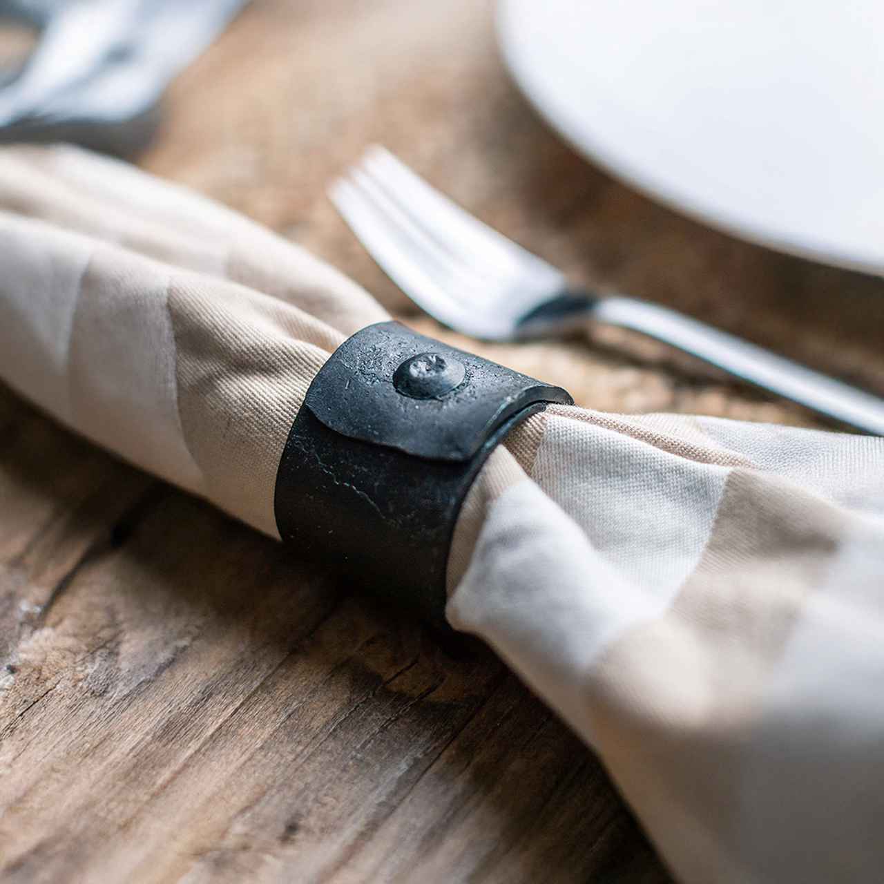 Urban Forge Cufflink Napkin Ring - Set of 4