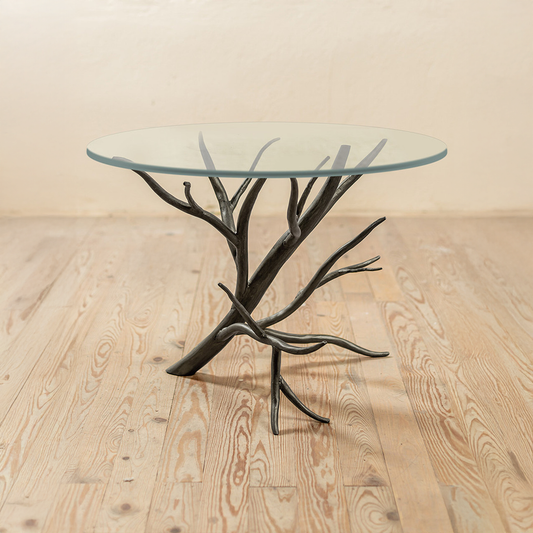 Urban Forge Driftwood Hand-Forged Iron Side Table