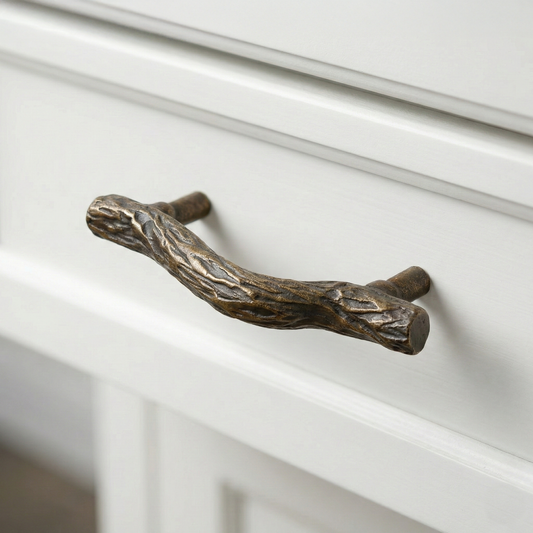 Evergreen Hand-Forged Iron Drawer Pull