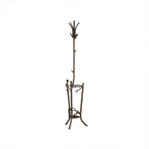 Wrought Iron Coat Rack with Umbrella Stand | Stone County Ironworks ...