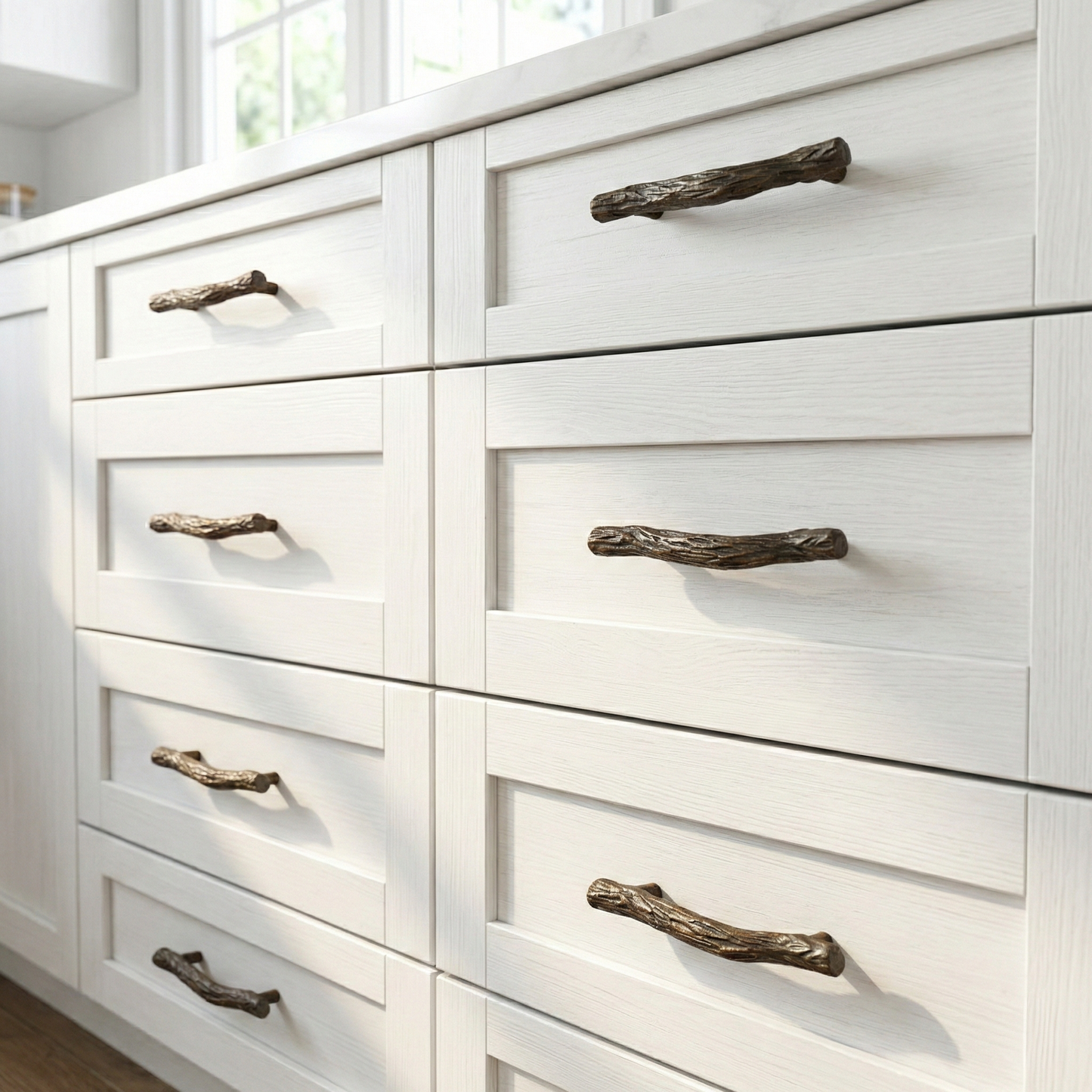 Evergreen Hand-Forged Iron Drawer Pull