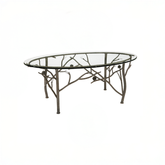 Urban Forge Evergreen Iron Oval Coffee Table