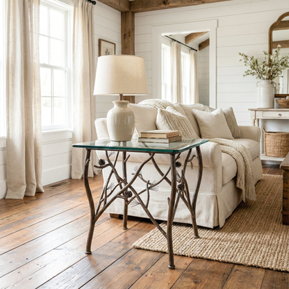 Evergreen Iron Side Table