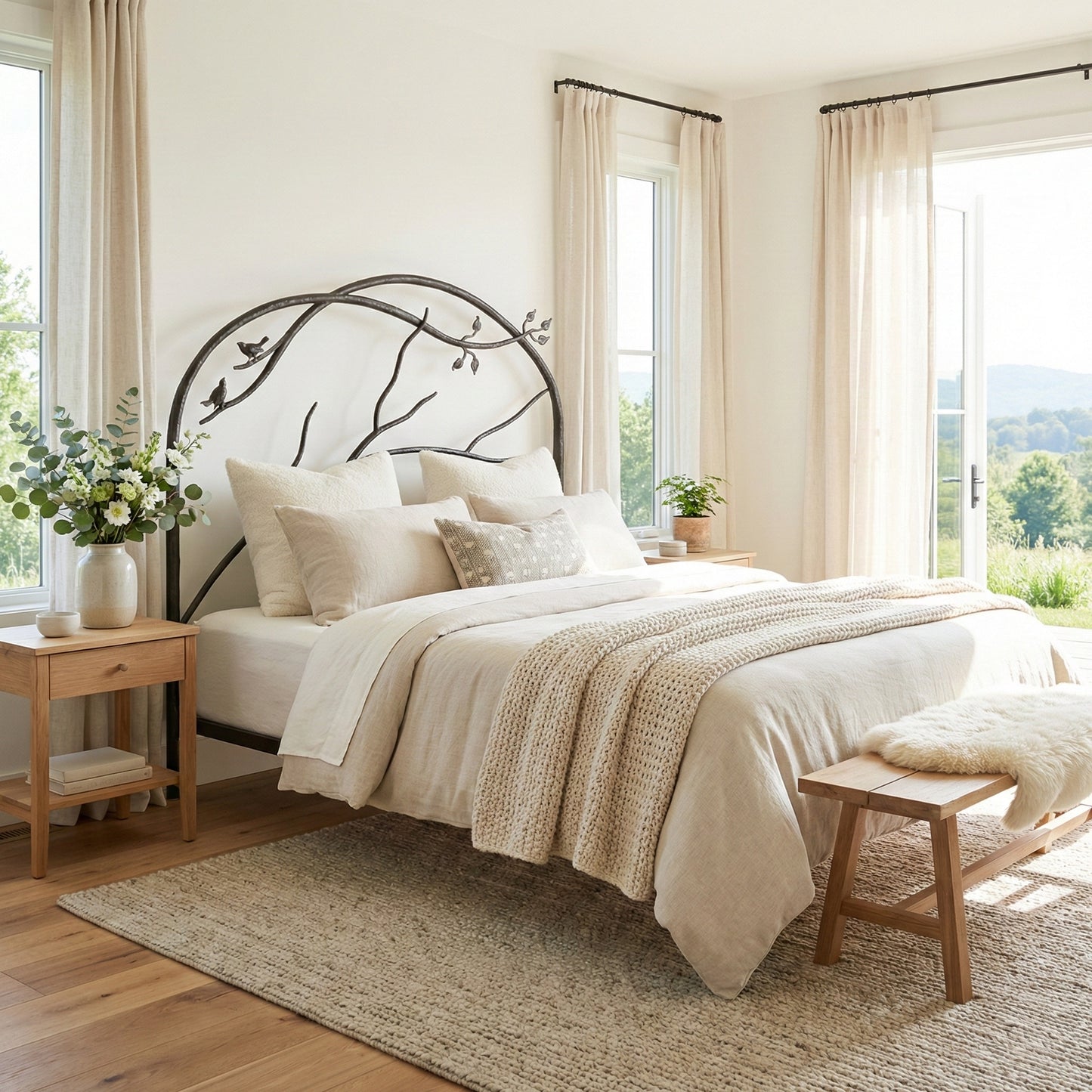 Forest Archway Hand-Forged Iron Bed