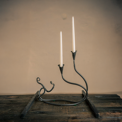 Urban Forge Ivy Iron Candle Holder Double