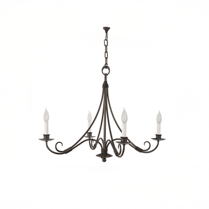 Urban Forge Mulberry 4 Arm Iron Chandelier