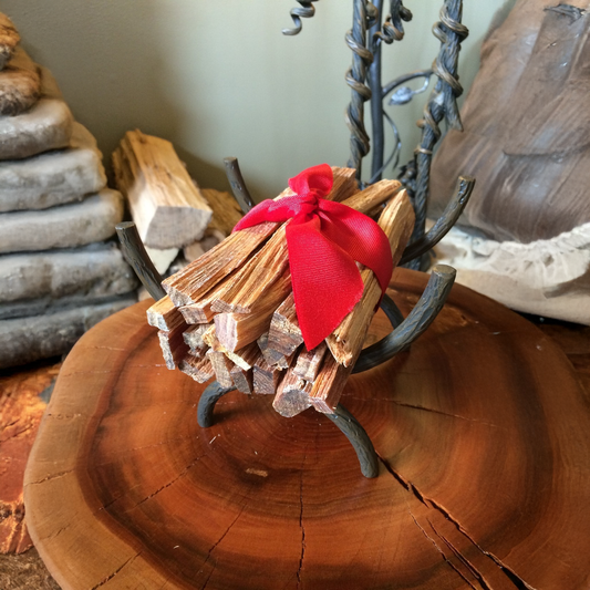 Urban Forge Romancey Evergreen Fatwood with Mini Log Basket
