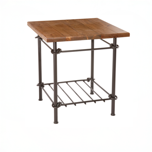 Urban Forge Rose Bud Iron Side Table