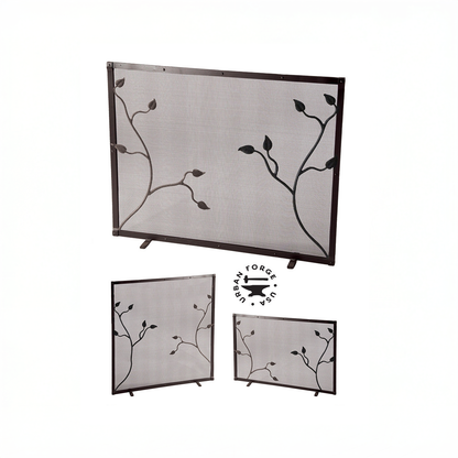 Urban Forge Custom Size Fair Oak Fire Screen