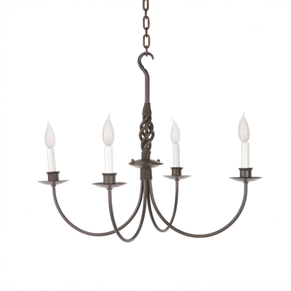 Woven Hand-Forged Iron Chandelier