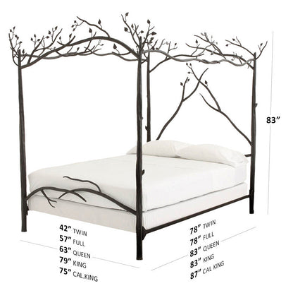 Urban Forge Forest Canopy Hand-Forged Iron Bed