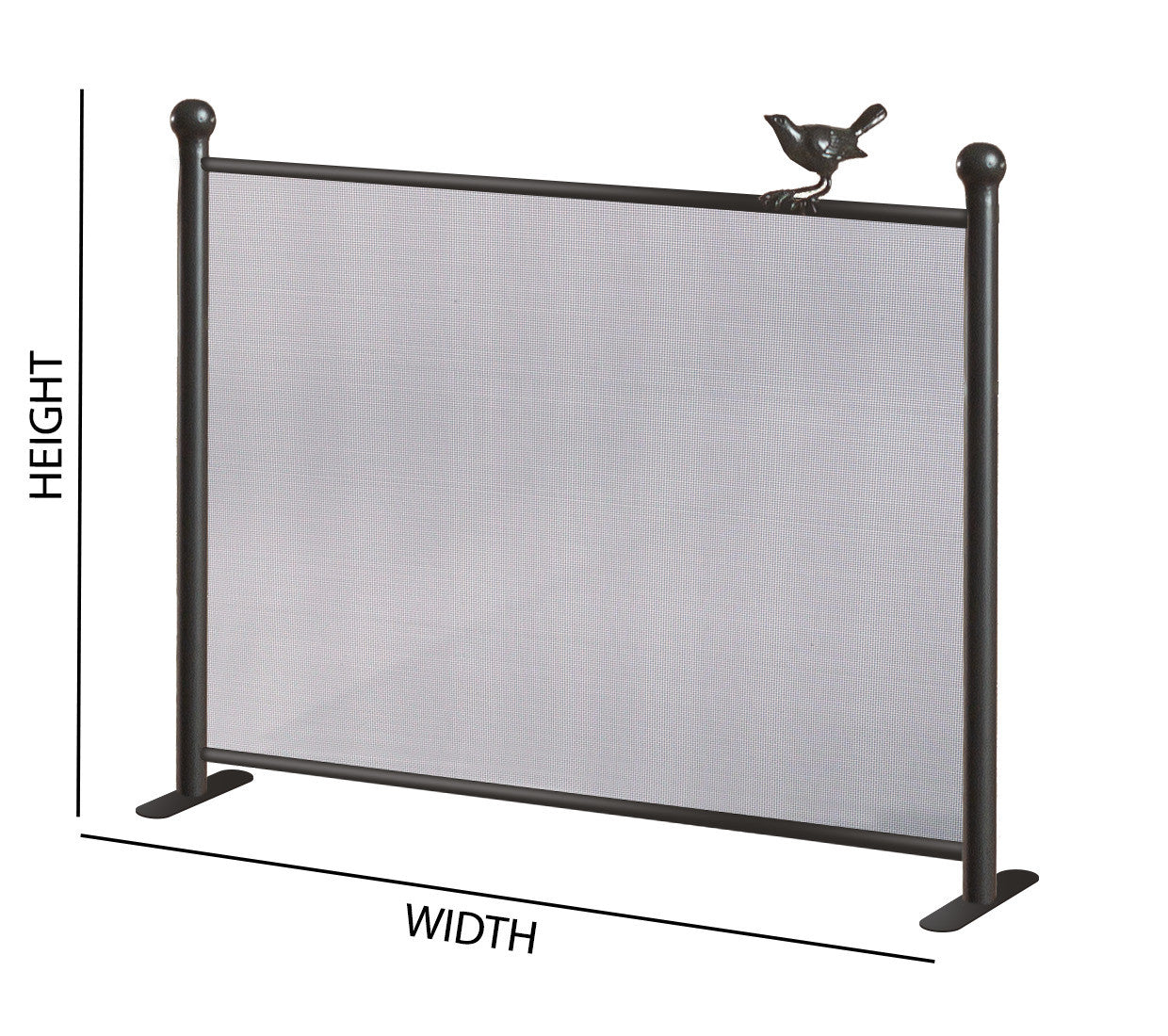 Urban Forge Custom Size Bird on a Wire Fire Screen