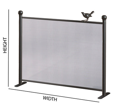 Urban Forge Custom Size Bird on a Wire Fire Screen