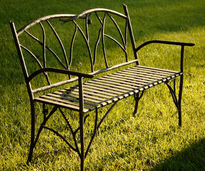 Urban Forge Iron Evergreen Bench 52 inch