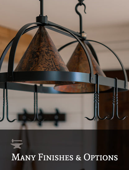 Urban Forge Dutch Oval Hand-Forged Iron Pot Rack