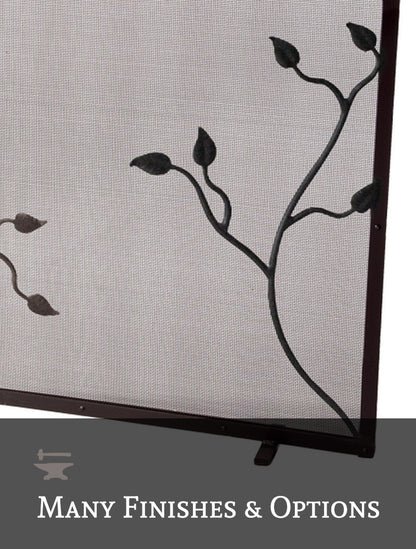 Urban Forge Custom Size Fair Oak Fire Screen