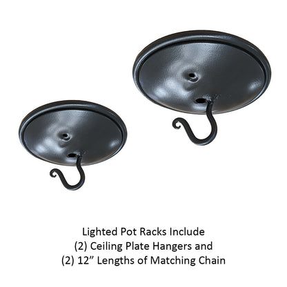 Urban Forge Dutch Oval Hand-Forged Iron Pot Rack