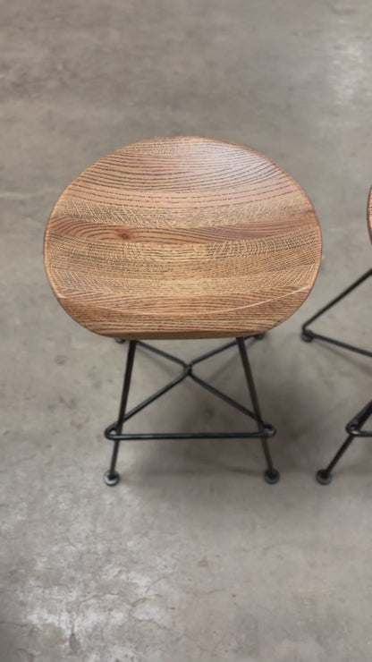 Twist Wrought Iron Stool