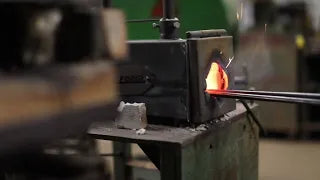 Blacksmith Forging a Driftwood Side Table by Urban Forge