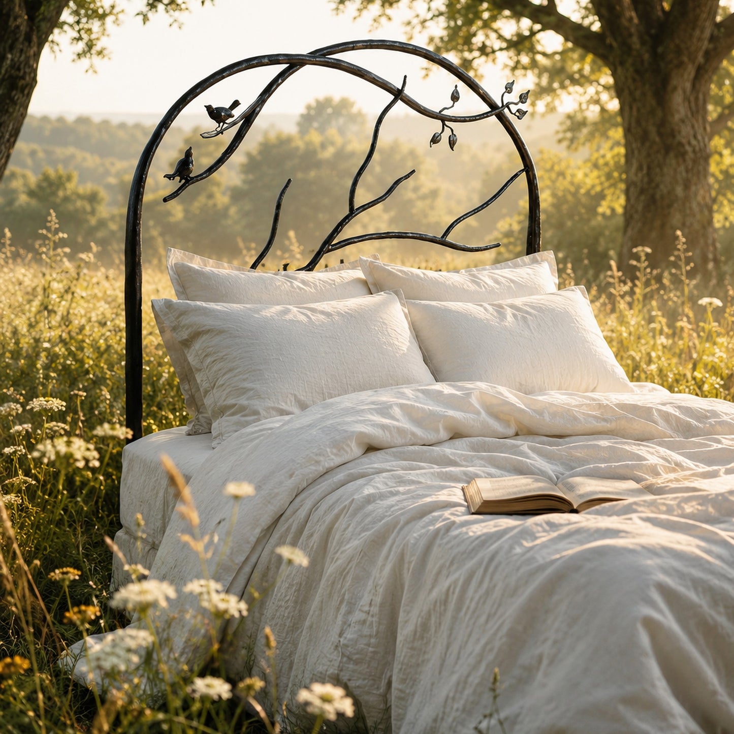 Forest Archway Hand-Forged Iron Bed