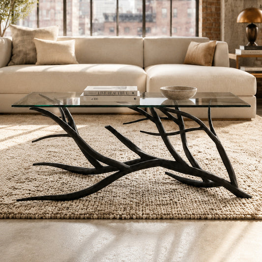 Driftwood Hand-Forged Iron Coffee Table