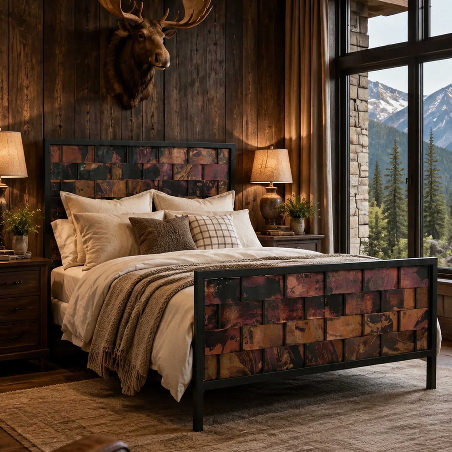 Westfork Iron and Hand Fired Copper Bed